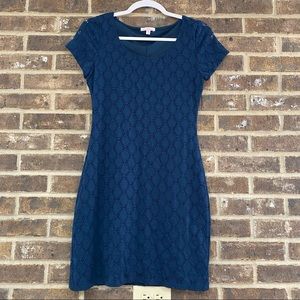 Isaac Mizrahi Short Sleeve Navy Blue Dress/ Size S